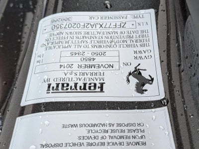 2015 Ferrari California T 2dr Conv