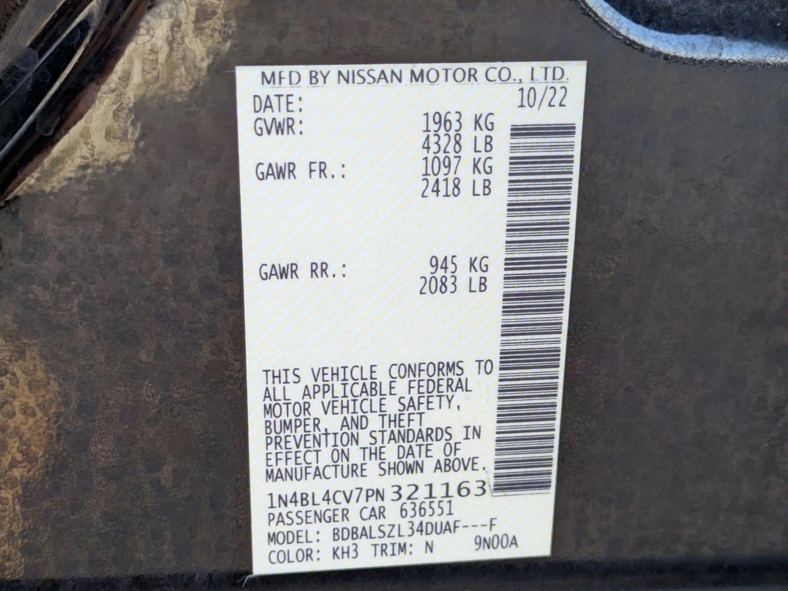 2023 Nissan Altima 2.5 SR Sedan