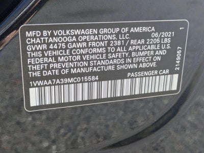 2021 Volkswagen Passat 2.0T S Auto