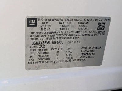 2018 Chevrolet Equinox AWD LT