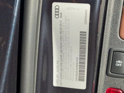 2017 Audi A4 2.0 TFSI Auto Premium Plus quattro AWD