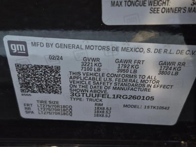 2024 GMC Sierra 1500 Crew Cab Short Box 4-Wheel Drive AT4X