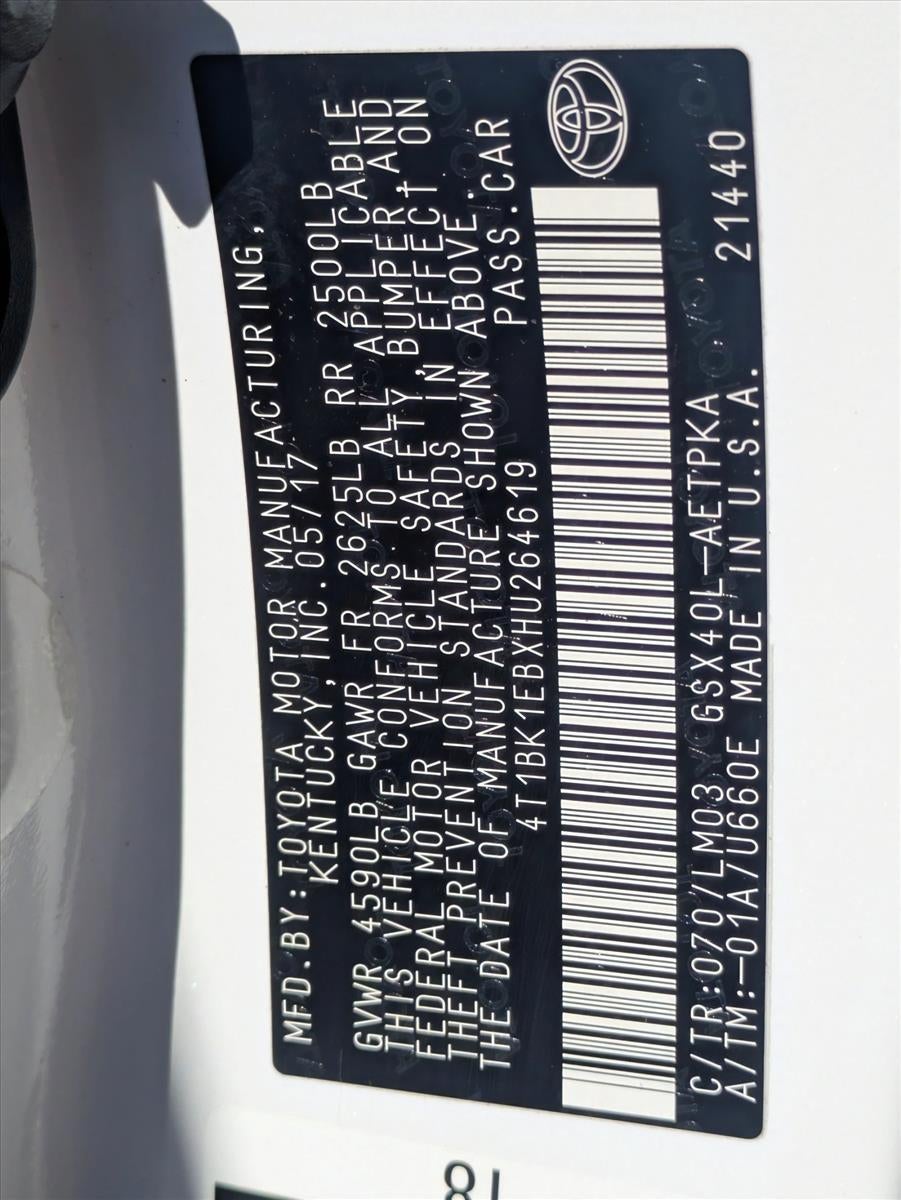 2017 Toyota Avalon Limited (Natl)