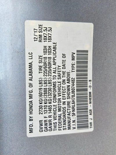 2018 Honda Odyssey EX-L Auto