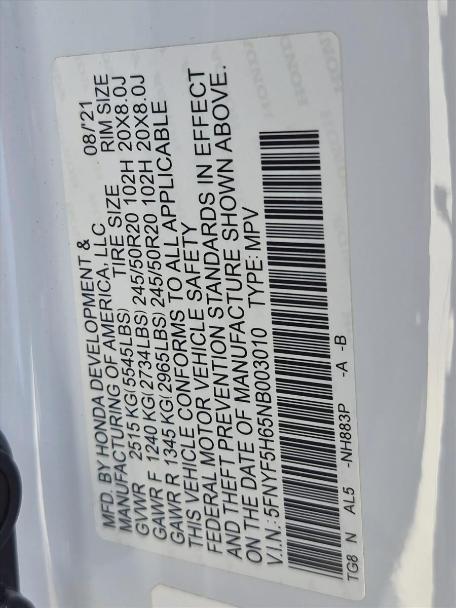 2022 Honda Pilot Touring 7-Passenger 2WD