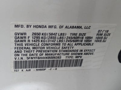 2019 Honda Pilot EX-L w/Navi & RES AWD