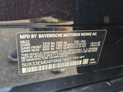 2023 BMW X7 M60i Sports Activity Vehicle