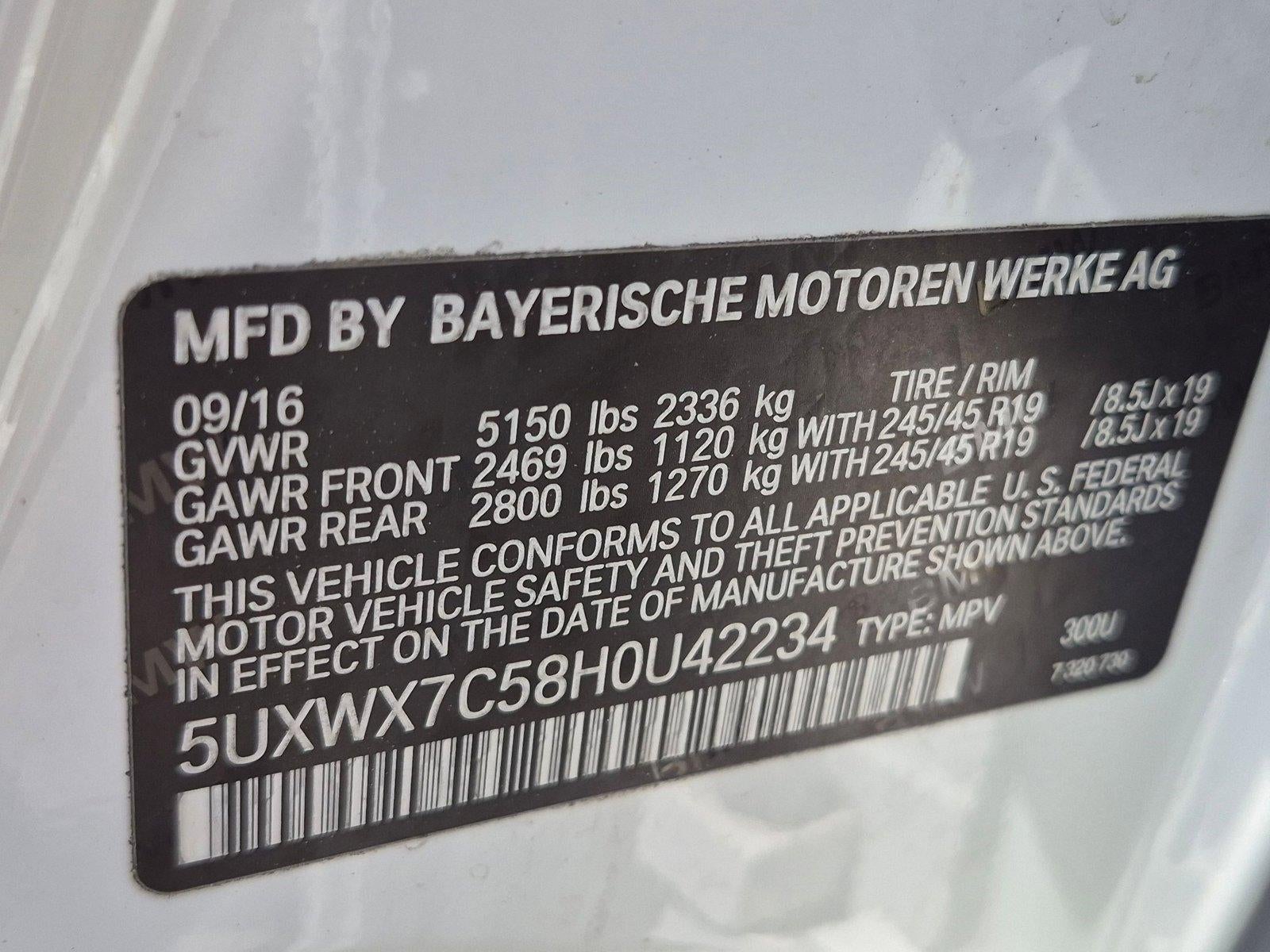 2017 BMW X3 xDrive35i Sports Activity Vehicle