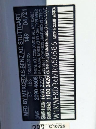 2021 Mercedes-Benz C-Class C 300 Sedan