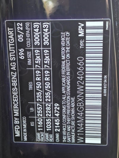 2022 Mercedes-Benz GLB GLB 250 SUV