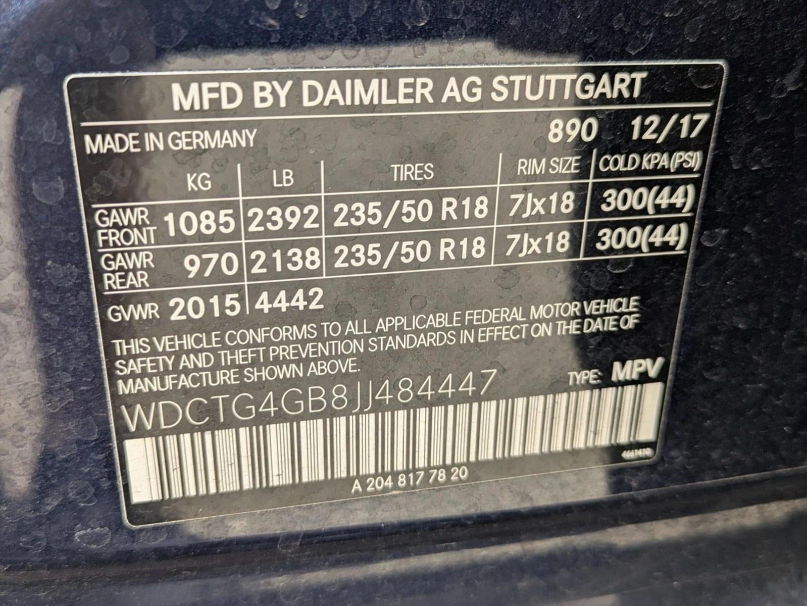 2018 Mercedes-Benz GLA GLA 250 4MATIC® SUV