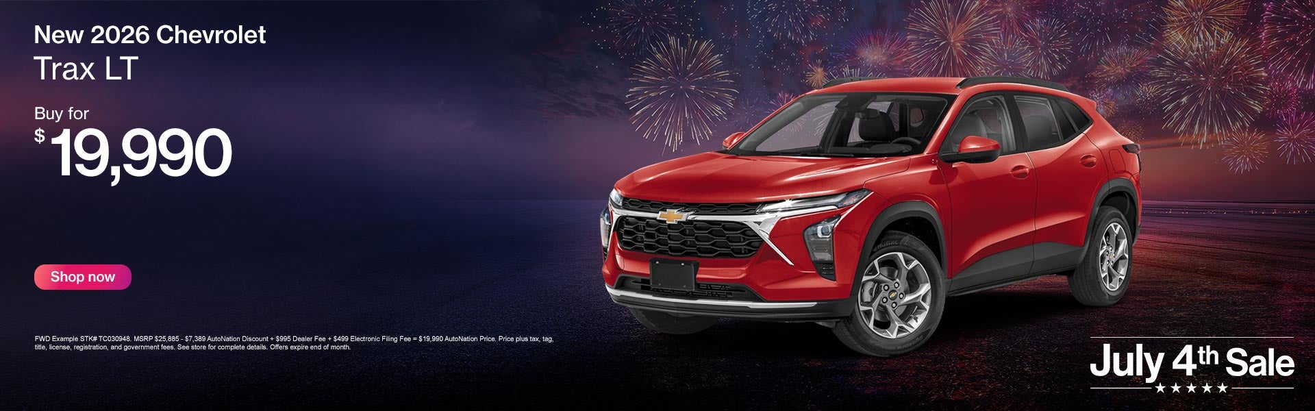 New 2026 Chevrolet Trax - Buy for $19,990