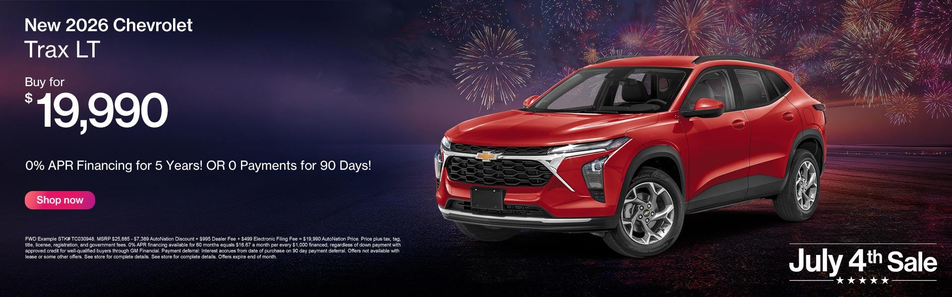 New 2026 Chevrolet Trax - Buy for $19,990